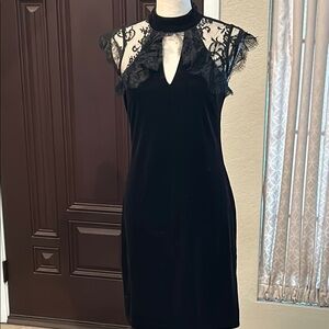 White House Black Market Velvet and Lace Dress